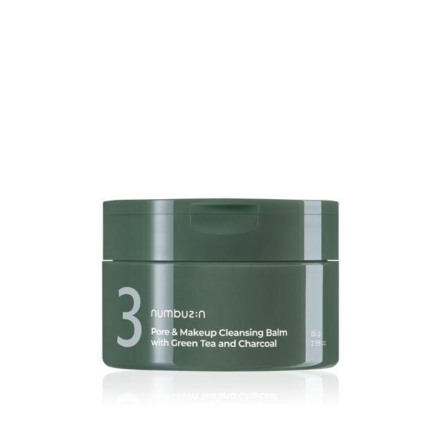 [Numbuzin] No.3 Pore & Makeup Cleansing Balm With Green Tea And Charcoal 85g