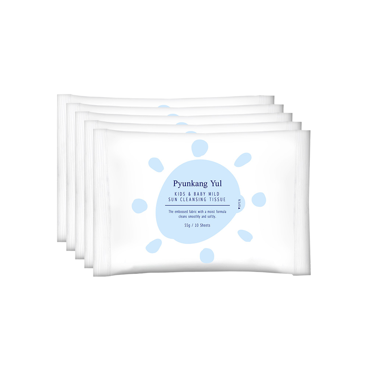 [PyunkangYul] Kids & Baby Mild Sun Cleansing Tissue 10ea*5