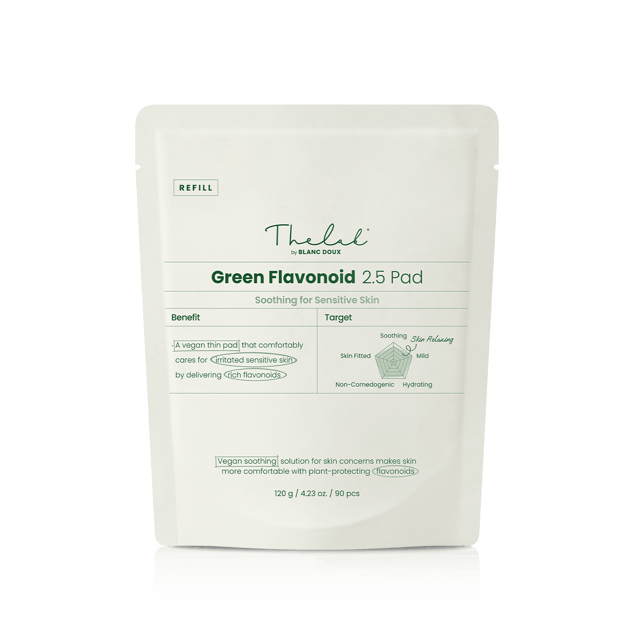 [THE LAB By BLANC DOUX] Green Flavonoid™ 2.5 Pad 120g (90p) REFILL